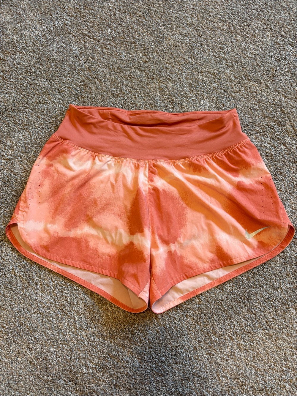 Nike orange Tie-Dye Women’s Athletic Shorts